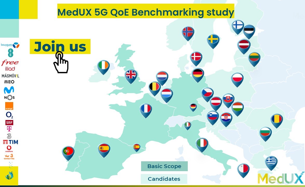 Join the MedUX 5G QoE Benchmarking Campaign to Shape the Future of Europe’s 5G Networks and Contribute to the Digital Decade 2030 Vision.